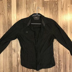 Calvin Klein Black Casual Button Down